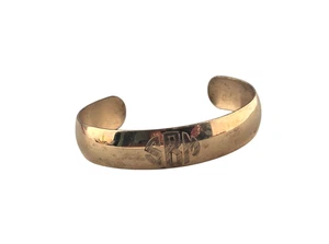 Bracciale SBM vintage BAB sovrapposizione oro inciso inciso inciso inciso all'interno - Foto 1 di 5