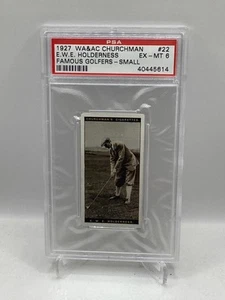 1927 Churchman Famous Golfers Small #22 E W E Holderness PSA 6 - Picture 1 of 2
