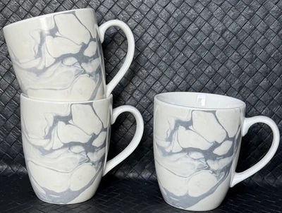 American Atelier 3 Piece Set Casual Ceramic Coffee Mug White And Grey - Изображение 1 из 4