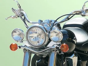 Spaan Chrome Additional Headlight Bracket For Kawasaki Vulcan VN 900/900 Classic - Picture 1 of 1