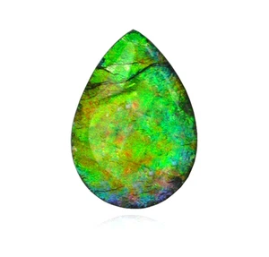 💚 Ammolite Natural Pear Cut 18x13mm 💚 - Picture 1 of 2
