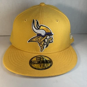 Minnesota Vikings Fitted New Era 59Fifty 7-1/4 all Gold Cap - Picture 1 of 10