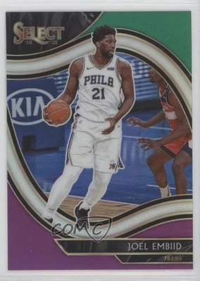 2020-21 Panini Select Courtside Green White Purple Prizm Joel Embiid #216 - Image 1 of 2