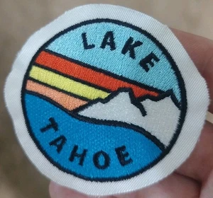 Lake Tahoe Travel Patch - rund bestickt damals nie benutzt - Bild 1 von 2