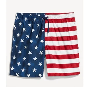 Costume da bagno uomo bandiera americana Old Navy Patriotic USA 4 luglio L Large - Foto 1 di 7
