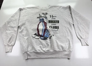 Vintage 90s Hanes Golf Crewneck Sweatshirt Made In USA - Men’s XL - Bild 1 von 8