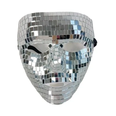 Disco Ball Mask Shiny Halloween Face Cover for Festival Halloween Masquerade - Image 1 of 4