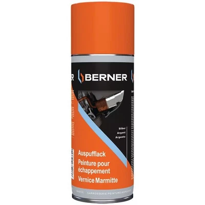 Auspufflack silber Hitzelack Spray bis 500°C 400ml Berner  1 Flasche     366306 - Bild 1 von 2