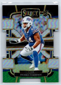 2023 Select O'Cyrus Torrence #12 RC Black Green Prizm Die Cut Buffalo Bills - Picture 1 of 2