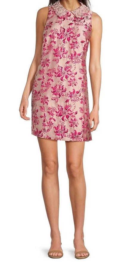LILLY PULITZER KELLIANA SHIFT DRESS FLORAL BROCADE PASSION FRUIT PNK SIZE 0 4 US - Image 1 of 1