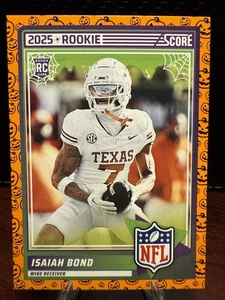 Isaiah Bond Pumpkin Rookie Card-2025 Panini Score Texas Longhorns Browns NFL RC - Picture 1 of 2