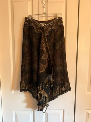 Alberto Makali Bohemian Asymmetrical High Low Sequin Skirt Browns Sz 6 - Image 1 of 4