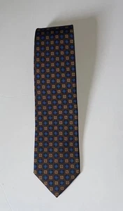 Holliday & Brown 50 oz. English Silk Brown/Multicolor Geometric Tie - 59” x 4” - Picture 1 of 7