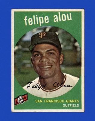 1959 Topps Set-Break #102 Felipe Alou RC baja calidad *GMCARDS* Foto 1 de 2
