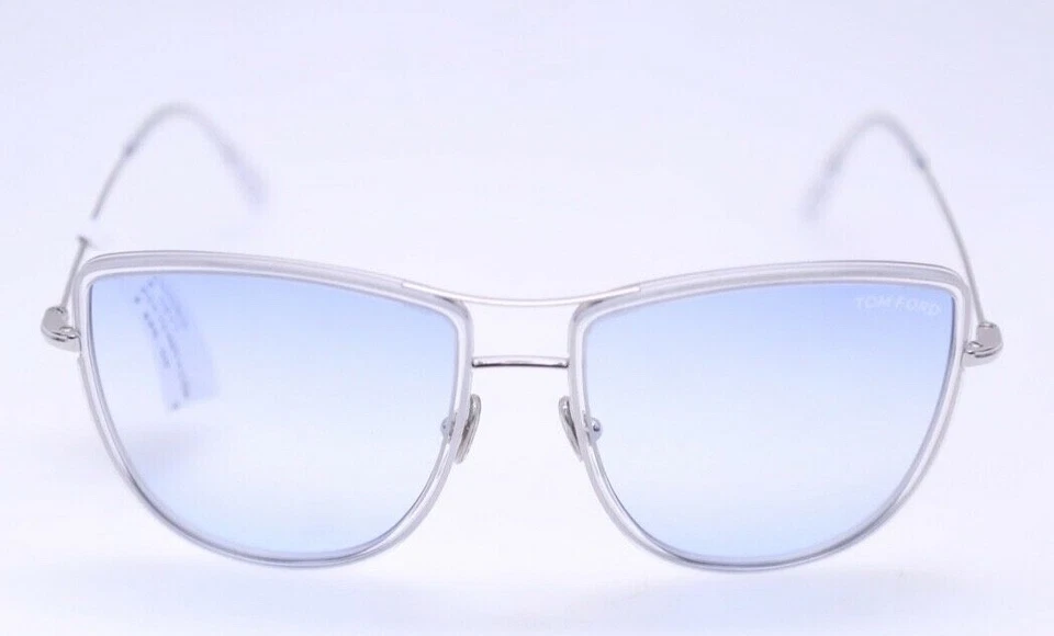 Tom Ford FT 0759 Tina 16w Palladium Crystal/blue Gradient Sunglasses