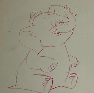 1960 Kellogg's Cereal CACAO KRISPIES Elefante Animación Comercial Dibujo - Imagen 1 de 2