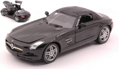 MODELLINO AUTO STATICO NEW RAY MERCEDES SLS AMG 2010 NERO MODELLISMO SCALA 1:24 - Immagine 1 di 4
