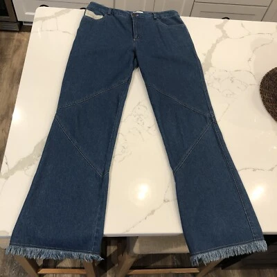 Forenza Denim Blue Jeans Womens Bootcut Raw Hem Size 10 Western Cotton Mid Rise - Image 1 of 4
