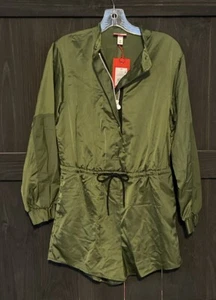 Hunter for Target Women's Small Front Tie Long Sleeve Romper Jumpsuit Olive - Picture 1 of 6