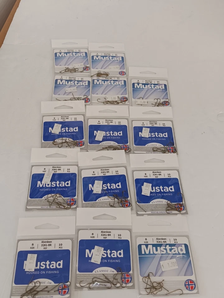 Mustad 3261 Classic Aberdeen Hook 10-pack Bronze Size 8