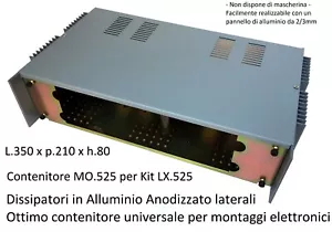 Contenitore nuova ELETTRONICA per LX 525 dissipatori alluminio 350 x 210 x 80 mm - Imagen 1 de 6