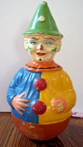 Schoenhut Paper Mache 12” Clown Roly Poly Fair Condition - Picture 1 of 11