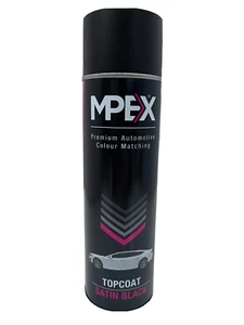 Mpex Satin Black Sprühfarbe Aerosolbeschichtung schnelltrocknend Mehrzweck 500ml Dose - Bild 1 von 7