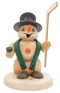 Kuhnert Erzgebirge - muñeco de nieve ahumado, figura, macho 13 cm - hockey sobre hielo - Imagen 1 de 8