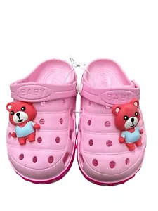 7.5-8.5 Toddler Shoes Cartoon Slippers Slides Sandals for Girls - Picture 1 of 3