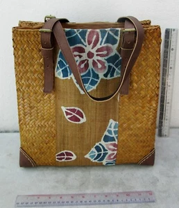 NEW Papyrus Handbag w/ Leather Straps XL & Light Weight Beige - Picture 1 of 5