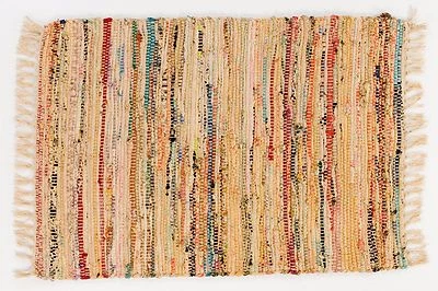 Alfombra de Trapo de Campo Sturbridge de 2 x 3 Pies en Miel, 100% Algodón, Tejida a Mano Foto 1 de 2