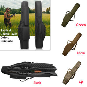 46" Dual Layers Rifle Gun Bag Tactical Hunting Shooting Carry Case Shotgun Bags