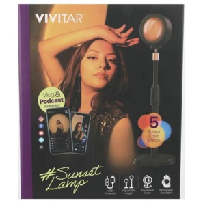 Vivitar Sunset Projector LED Light USB Sunset Lamp Projector Adjustable Angle  - Picture 1 of 7