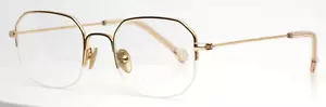BLANC Aurele 240 Gold Matte Womens Geometric Half Rim Eyeglasses 45-19-140 B:38 - Picture 1 of 15
