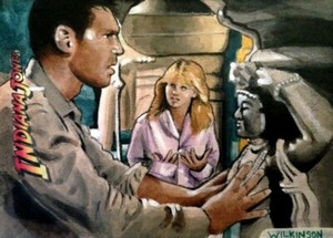 2008 Topps Indiana Jones Heritage Sketch Card Sarah Wilkinson "I'M RIGHT HERE!"