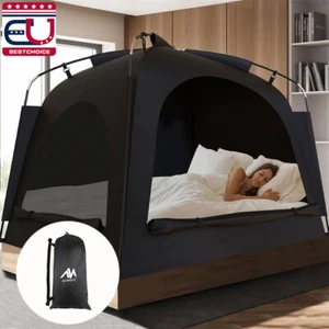 Bed Tent Dream Privacy Space Portable Breathable Canopy Blackout Indoor Twin - Picture 1 of 11