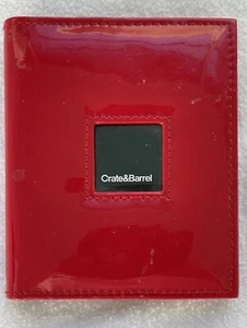 Vtg Milano For Crate & Barrel Red Faux Patent Leather Swing Photo Album NWOT - Picture 1 of 4