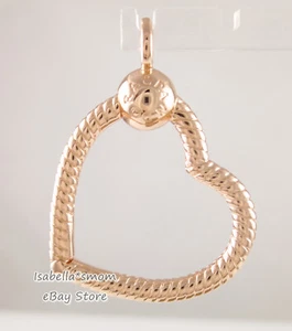 Authentischer Pandora Moments Rosévergoldeter HERZ ANHÄNGER 389384C00 NEU mit Etui! - Bild 1 von 4