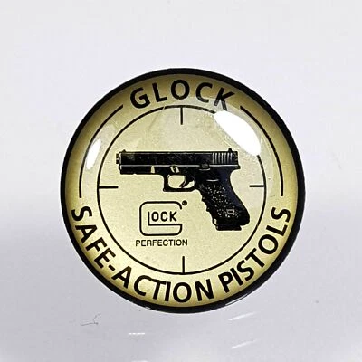 Glock Perfection Safe Action Pistols Hat Lapel Pin 3/4'' BRAND NEW - Image 1 of 4
