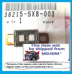 New Made in Japan by HONDA 38215-SX8-003 Fuse 70A Genuine - Picture 1 of 3