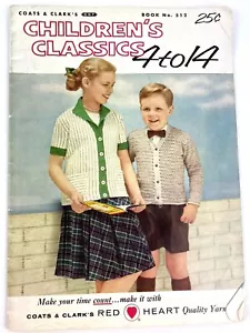 Mäntel & Clark's Red Heart Kinderklassiker 4 bis 14 Strickmuster Buch 512 - Bild 1 von 7