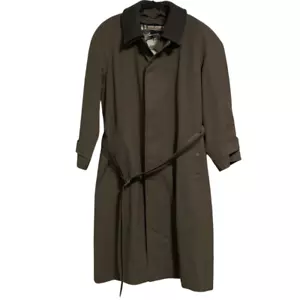 VTG Burberry London Lawrence Trench Coat Jacket Plaid Lining Mens 42 R - Picture 1 of 11