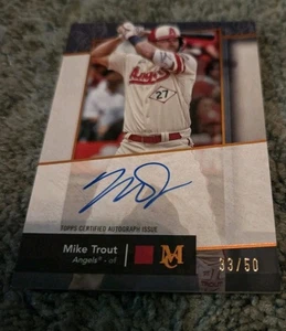 Mike Trout Topps numéro autographe certifié /50 - Photo 1/3