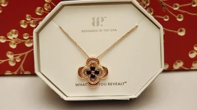 Bomb Party Radiante Alma Vibraciones Zafiro Oro Rosa Septiembre Collar Flor... Foto 1 de 4