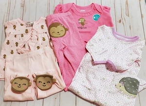 New Baby Girl Carters Clothes Lot Outfits Size 3-6 Months Onepiece 6pc - Picture 1 of 6