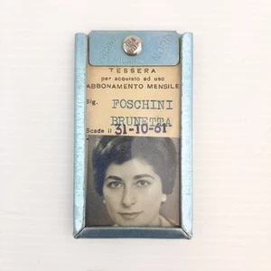 Tesserino di identificazione delle ferrovie di Milano Nord - custodia in metallo - Imagen 1 de 3