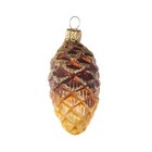 Thüringer Christbaumschmuck Zapfen braun gold 4er-Set BxHxT 3,5x7,5x3,5cm NEU 