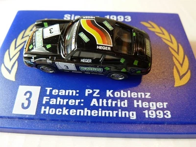 Porsche 911 1:87 Carrera 2 Kattus n. 3 Heger nero vincitore 1993 00211 HO NUOVO - Immagine 1 di 4