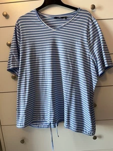 Ulla Popken T-Shirt Ringel hellblau Gr. 54/56 - Bild 1 von 2