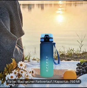 Trinkflasche 750 ml Grün/blau - Bild 1 von 2